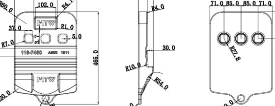 Mezza freccia 42.5kg 116-7460-X980G 982M 986K 988F/374 385 5110B della colata